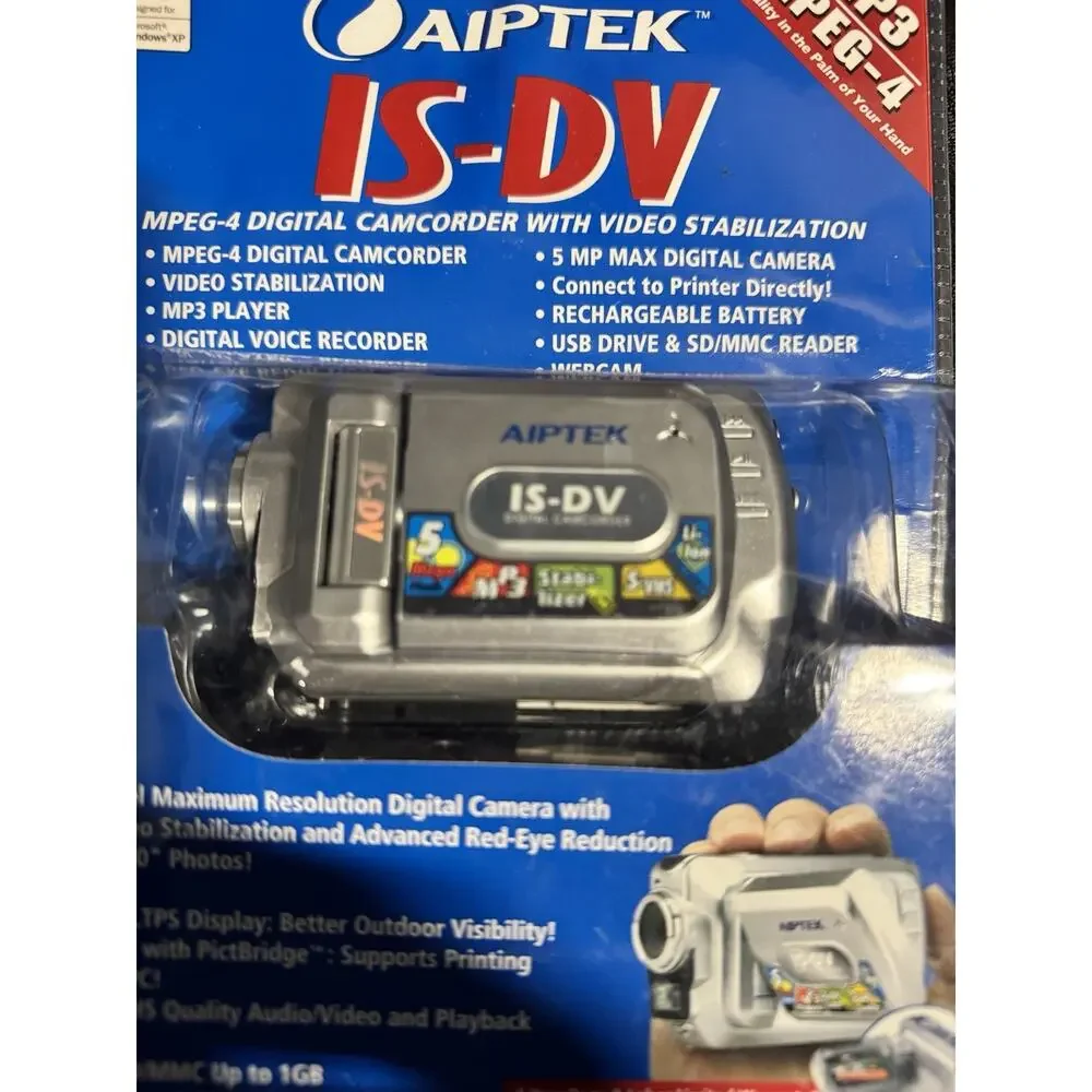 AIPTEK IS-DV MPEG-4 digital camcorder with video stabilization 5mp